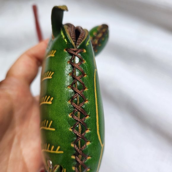 Green Turtle + Red Maple leave Leather Coin/ Change Bags / Wristlets for 1 Price - Picture 10 of 16